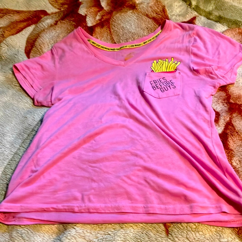 First before a guy shirt